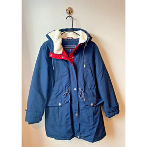Tommy Hilfiger Women's Parka Midweight Hooded Jacket Navy, Size Small